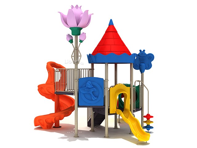 Vintage Park Playground Equipment with Spiral Slide